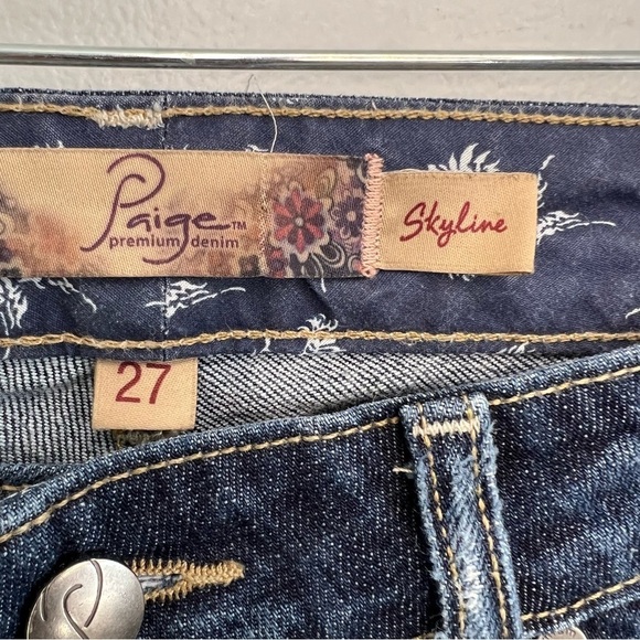 Paige Women's Skyline Distressed Skinny Ankle Jeans Sz 27 Low Rise - Picture 3 of 11